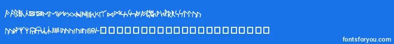 OxfordRunes Font – White Fonts on Blue Background