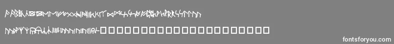 OxfordRunes-Schriftart – Weiße Schriften auf grauem Hintergrund