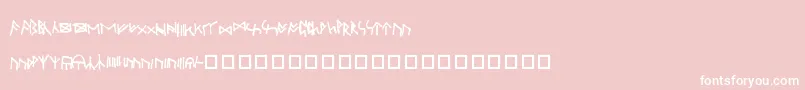 OxfordRunes Font – White Fonts on Pink Background