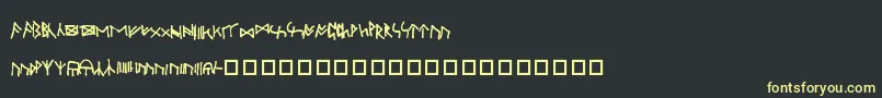 OxfordRunes Font – Yellow Fonts on Black Background