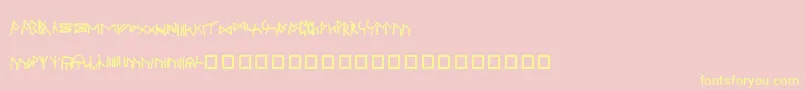 OxfordRunes Font – Yellow Fonts on Pink Background