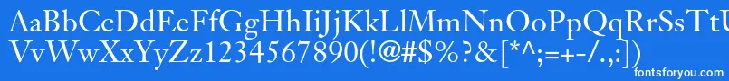 JansontextltstdRoman Font – White Fonts on Blue Background