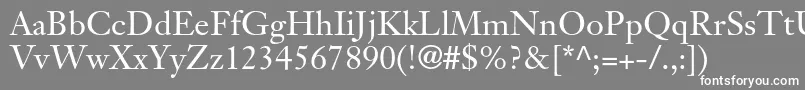 JansontextltstdRoman Font – White Fonts on Gray Background