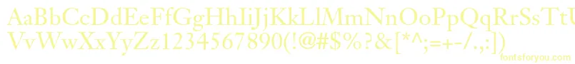 Шрифт JansontextltstdRoman – жёлтые шрифты