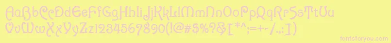 Scandia Font – Pink Fonts on Yellow Background