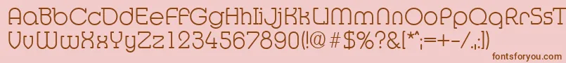 MexicoserialXlightRegular Font – Brown Fonts on Pink Background