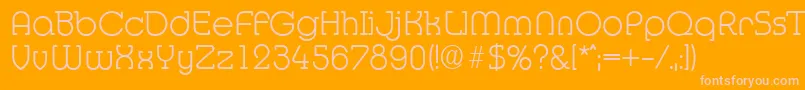 MexicoserialXlightRegular Font – Pink Fonts on Orange Background