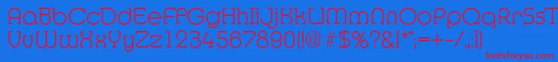 MexicoserialXlightRegular Font – Red Fonts on Blue Background