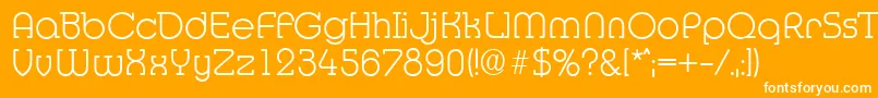 MexicoserialXlightRegular Font – White Fonts on Orange Background