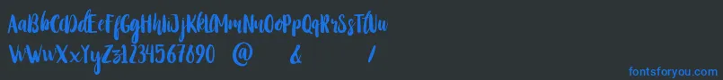 StayWildy Font – Blue Fonts on Black Background