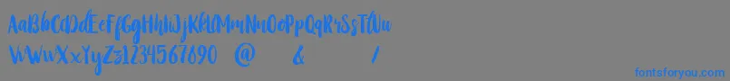 Czcionka StayWildy – niebieskie czcionki na szarym tle
