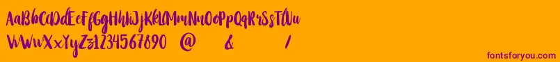 StayWildy Font – Purple Fonts on Orange Background