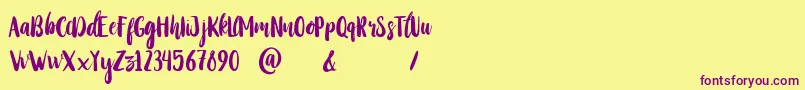 StayWildy Font – Purple Fonts on Yellow Background