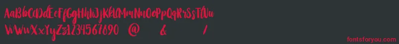 Fonte StayWildy – fontes vermelhas em um fundo preto
