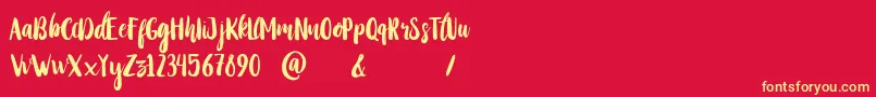 StayWildy Font – Yellow Fonts on Red Background