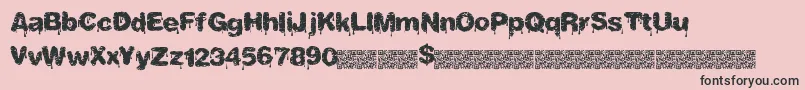 Tastydrips Font – Black Fonts on Pink Background