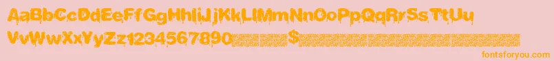Tastydrips Font – Orange Fonts on Pink Background