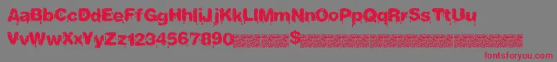 Tastydrips Font – Red Fonts on Gray Background