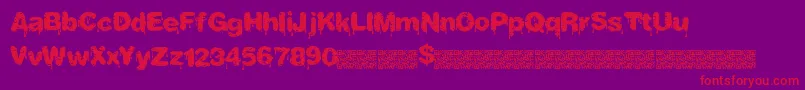 Tastydrips Font – Red Fonts on Purple Background