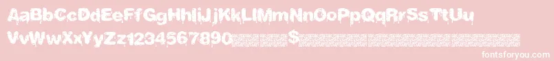 Tastydrips-Schriftart – Weiße Schriften auf rosa Hintergrund