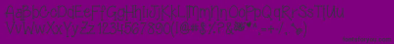 フォントGrandmasGarden – 紫の背景に黒い文字
