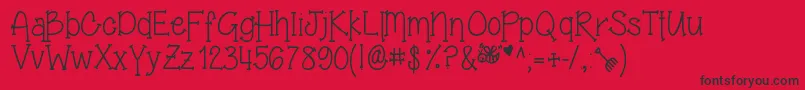 GrandmasGarden Font – Black Fonts on Red Background