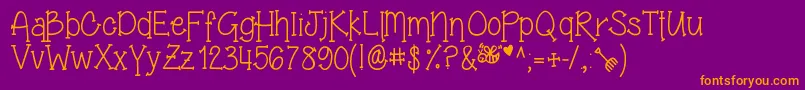 GrandmasGarden Font – Orange Fonts on Purple Background