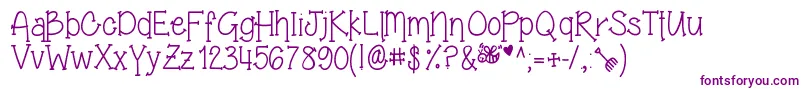 GrandmasGarden Font – Purple Fonts on White Background
