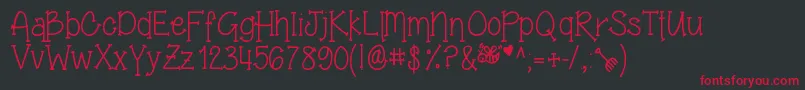 GrandmasGarden Font – Red Fonts on Black Background