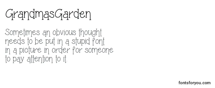 Review of the GrandmasGarden Font