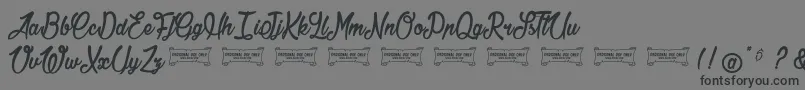 Jonquilles Font – Black Fonts on Gray Background