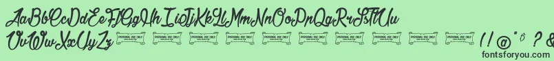 Jonquilles Font – Black Fonts on Green Background