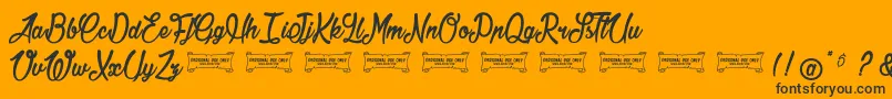 Jonquilles Font – Black Fonts on Orange Background