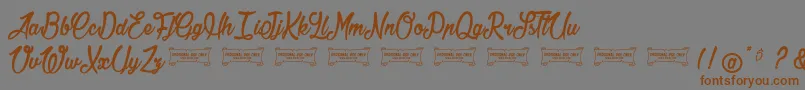 Jonquilles Font – Brown Fonts on Gray Background