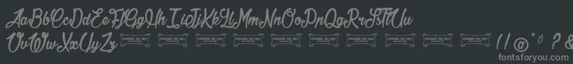 Jonquilles Font – Gray Fonts on Black Background