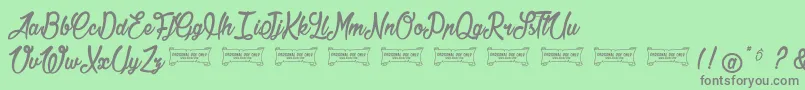 Jonquilles Font – Gray Fonts on Green Background