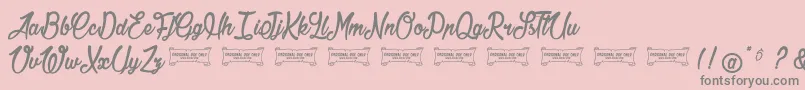 Jonquilles Font – Gray Fonts on Pink Background
