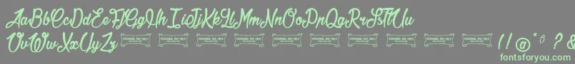 Jonquilles Font – Green Fonts on Gray Background