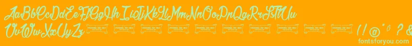 Jonquilles Font – Green Fonts on Orange Background