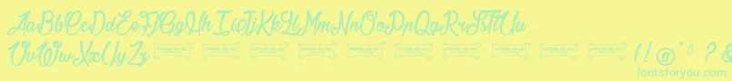 Jonquilles Font – Green Fonts on Yellow Background