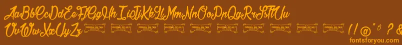 Jonquilles Font – Orange Fonts on Brown Background