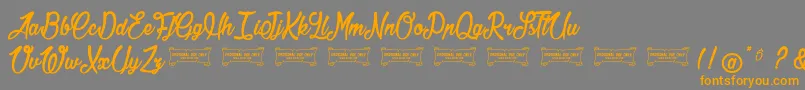 Jonquilles Font – Orange Fonts on Gray Background