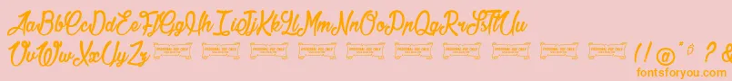 Jonquilles Font – Orange Fonts on Pink Background