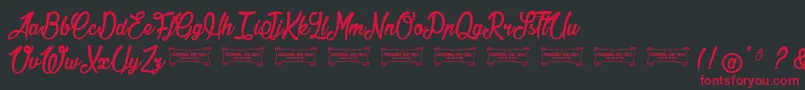 Jonquilles Font – Red Fonts on Black Background