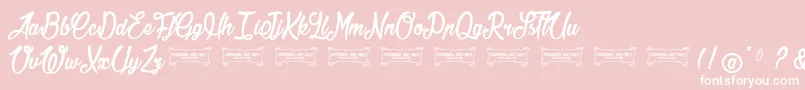 Jonquilles Font – White Fonts on Pink Background