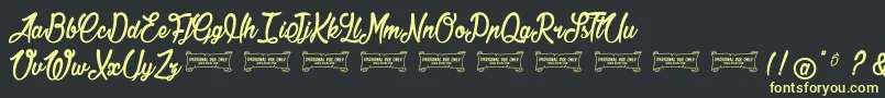 Jonquilles Font – Yellow Fonts on Black Background