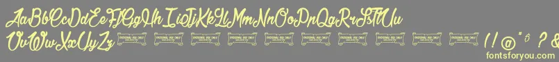 Jonquilles Font – Yellow Fonts on Gray Background