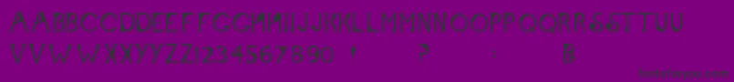フォントFlamingjune – 紫の背景に黒い文字