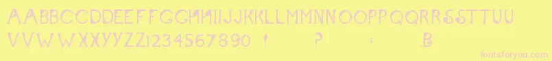 Flamingjune Font – Pink Fonts on Yellow Background
