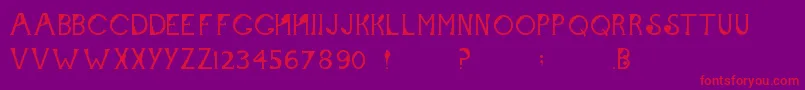 Flamingjune Font – Red Fonts on Purple Background